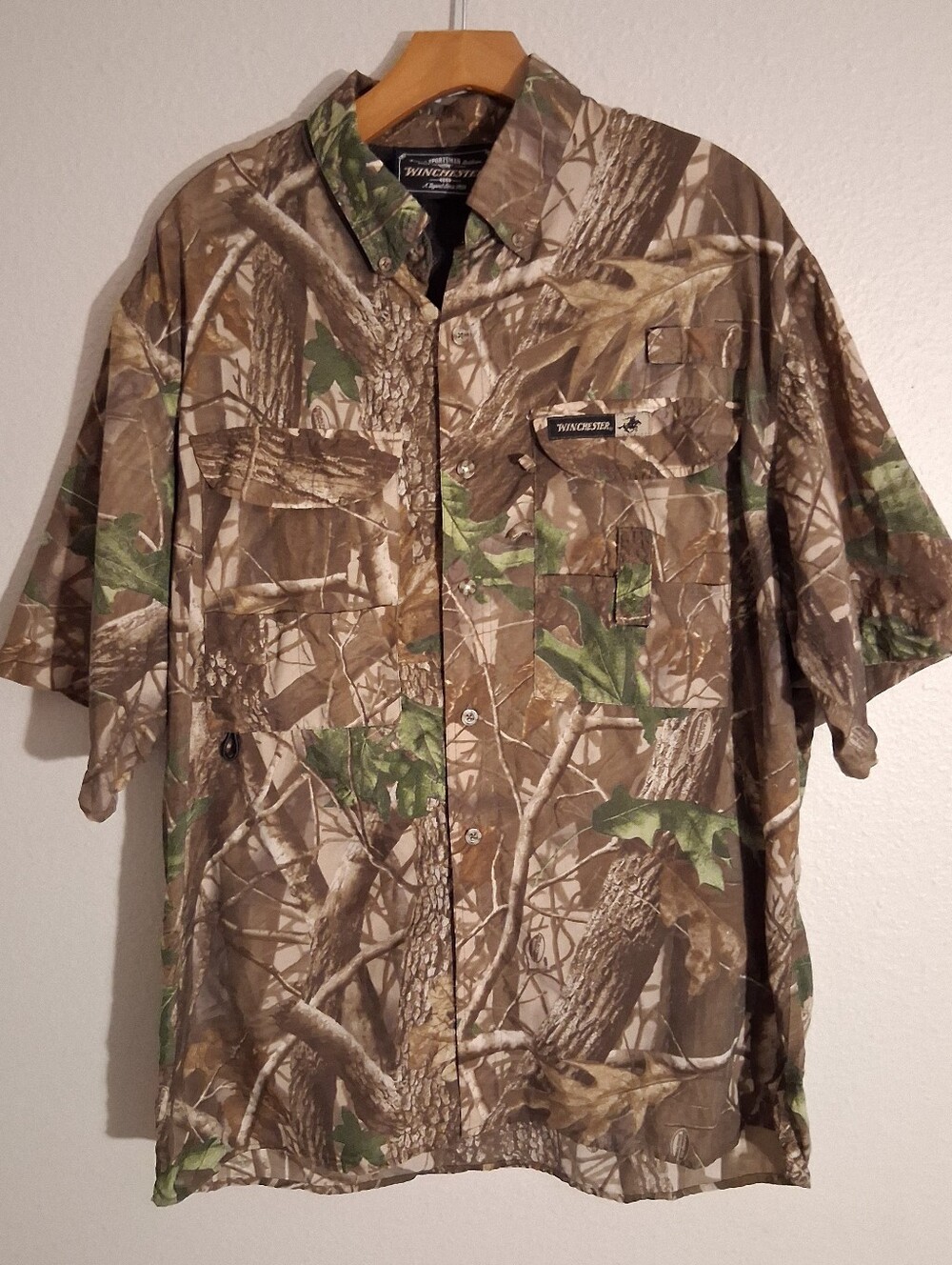 Winchester Camo Button Down With Back Vent XL